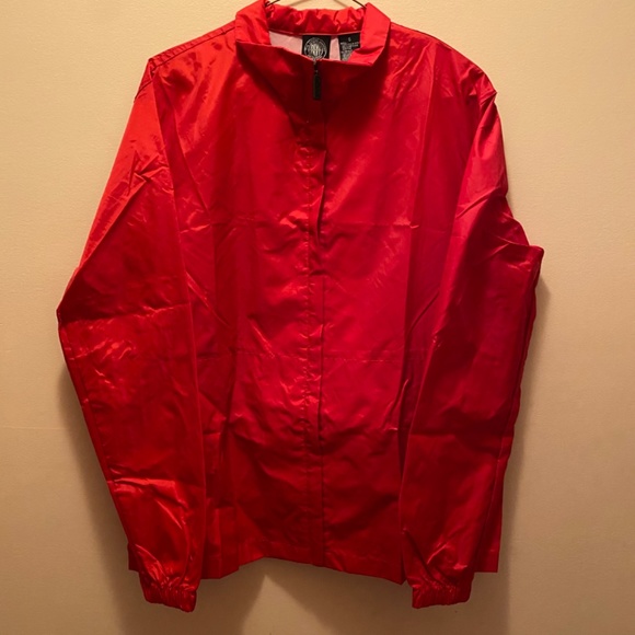 NWOT  Jeans Small Red 100% Nylon Windbreaker Jacket Coat - Picture 9 of 9